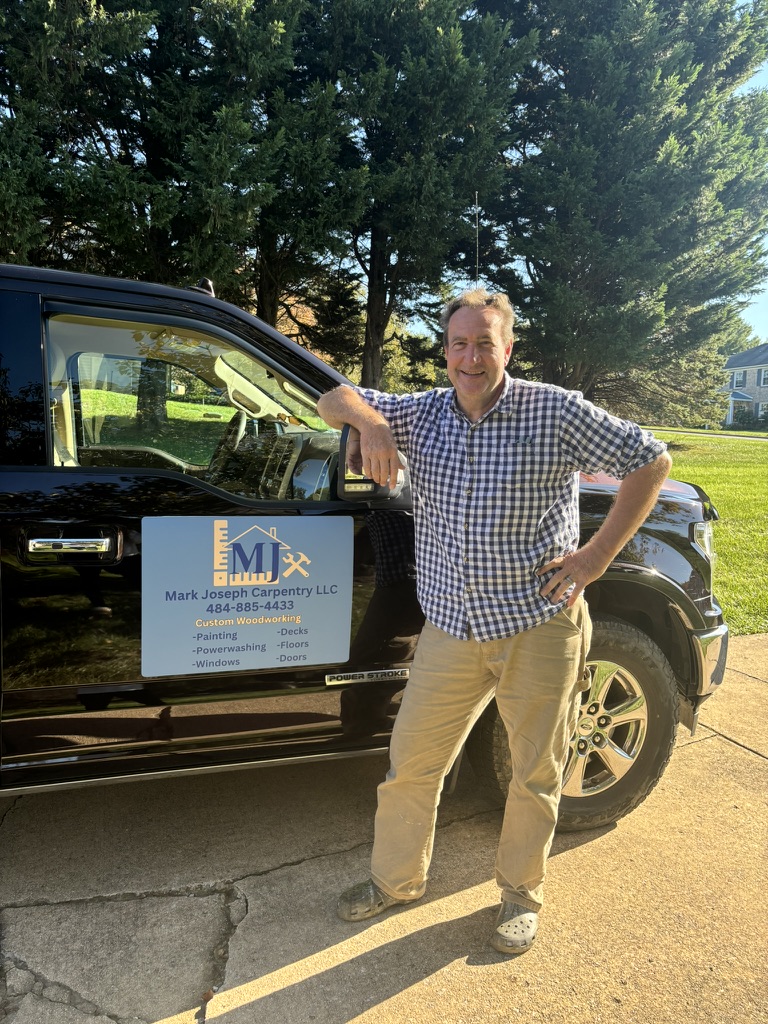 Mark Joseph today beside the company truck